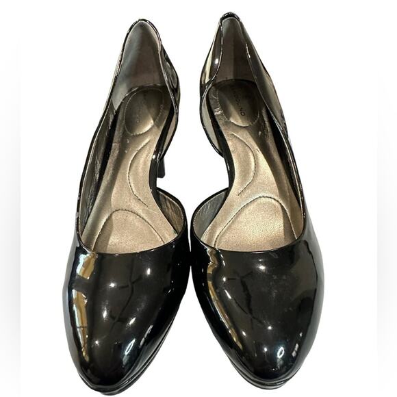 BANDOLINO Franando bla clean faux patent leather  high low pumps size 7.5 - Picture 2 of 7